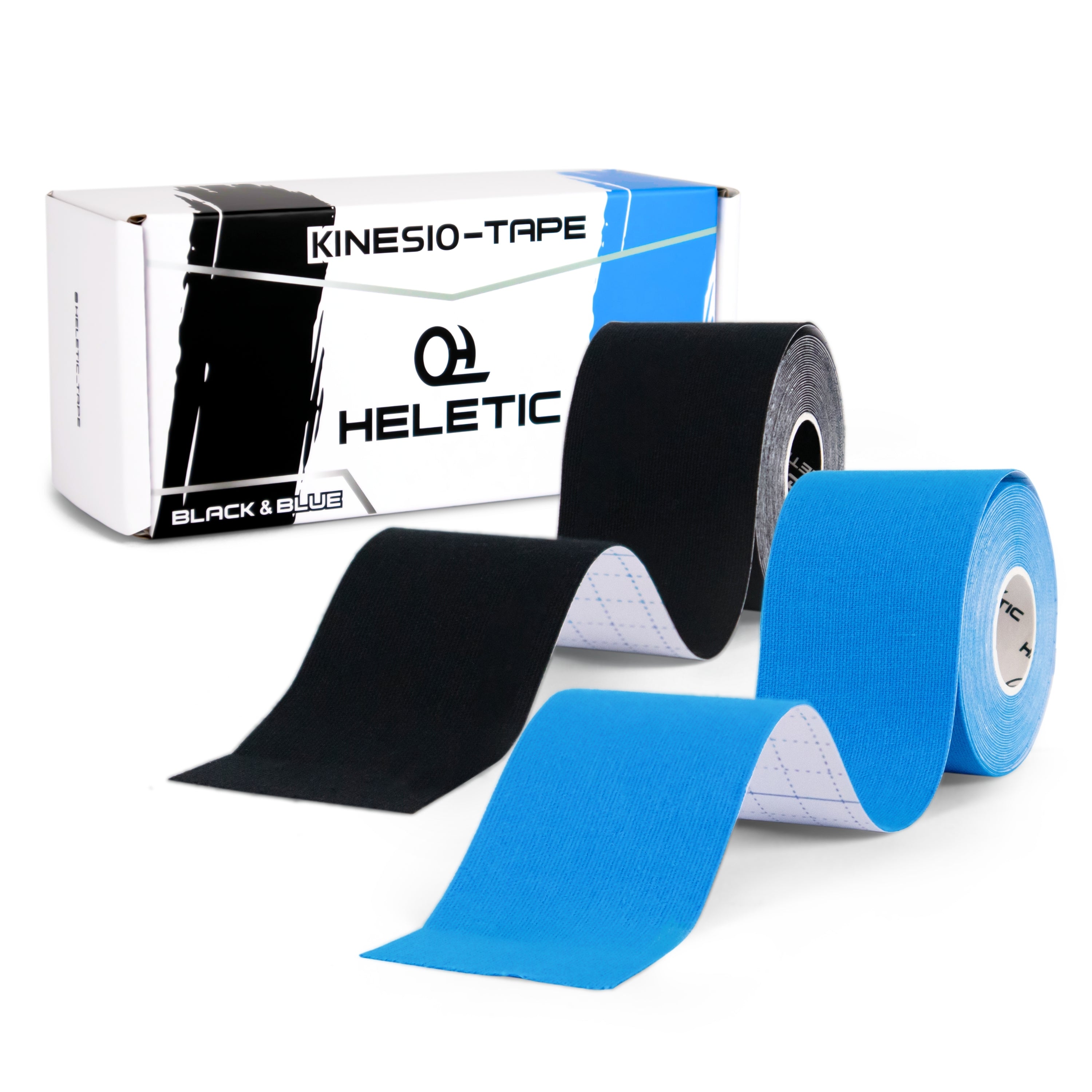 Kinesiotape - 2 Rollen - 5cm x 5m - schwarz/blau