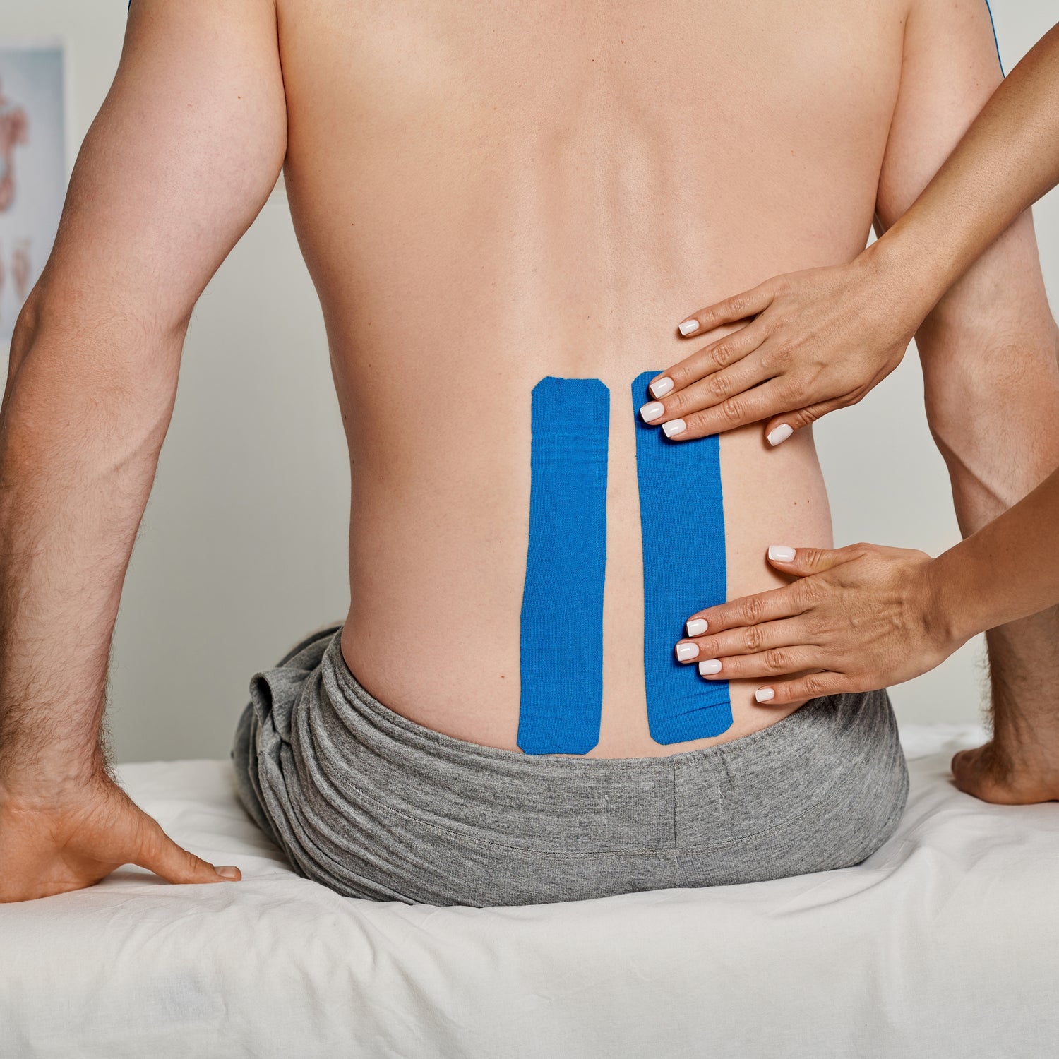 Cinta Kinesio - 2 rollos - 5 cm x 5 m - negro/azul